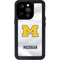 University of Michigan White Jersey iPhone 15 Pro Waterproof Case